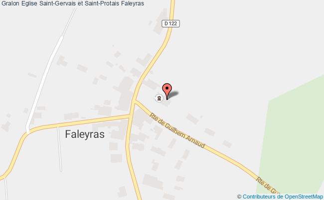 plan Eglise Saint-gervais Et Saint-protais Faleyras Faleyras