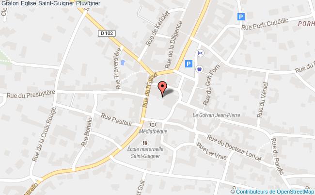 plan Eglise Saint-guigner Pluvigner Pluvigner