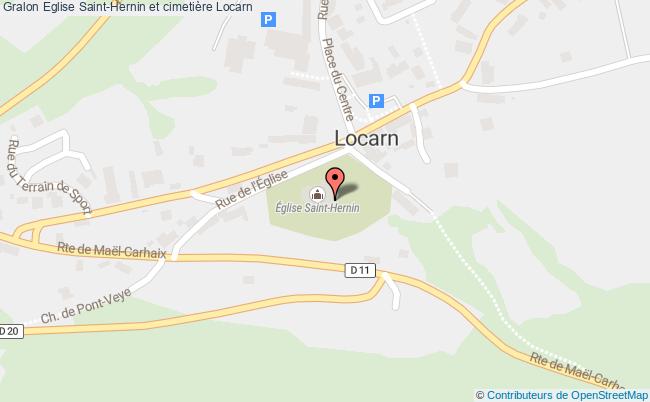 plan Eglise Saint-hernin Et Cimetière Locarn Locarn