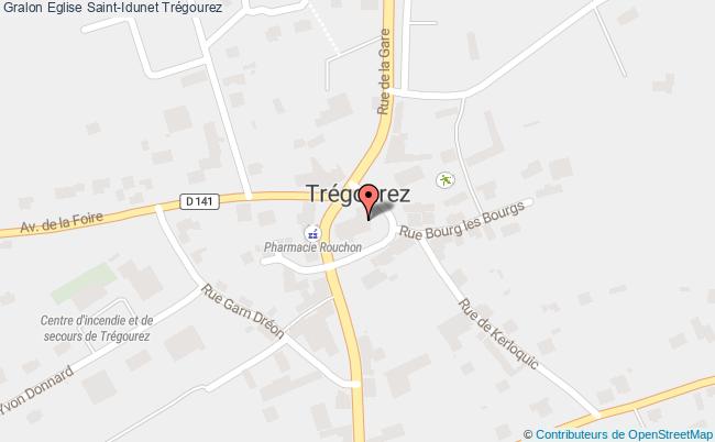 plan Eglise Saint-idunet Trégourez Trégourez