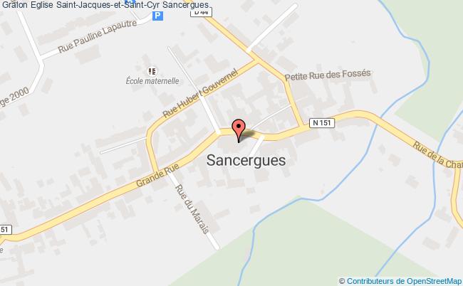 plan Eglise Saint-jacques-et-saint-cyr Sancergues Sancergues