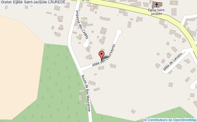 plan Eglise Saint-jacques Laurede LAUREDE