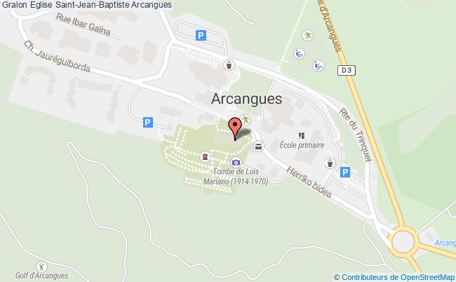 plan Eglise Saint-jean-baptiste Arcangues Arcangues