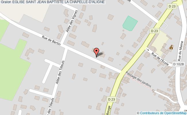 plan Eglise Saint Jean Baptiste La Chapelle-d'aligne LA CHAPELLE-D'ALIGNE