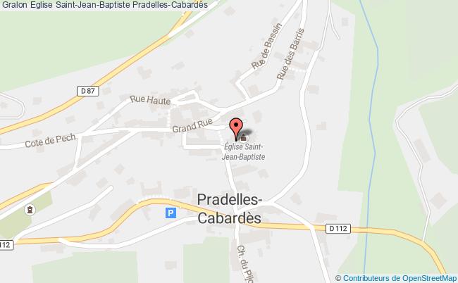 plan Eglise Saint-jean-baptiste Pradelles-cabardès Pradelles-Cabardès