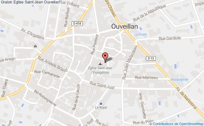 plan Eglise Saint-jean Ouveillan Ouveillan