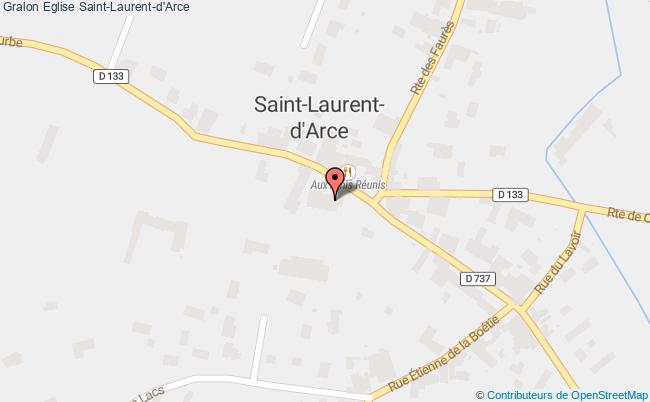 plan Eglise Saint-laurent-d'arce Saint-Laurent-d'Arce