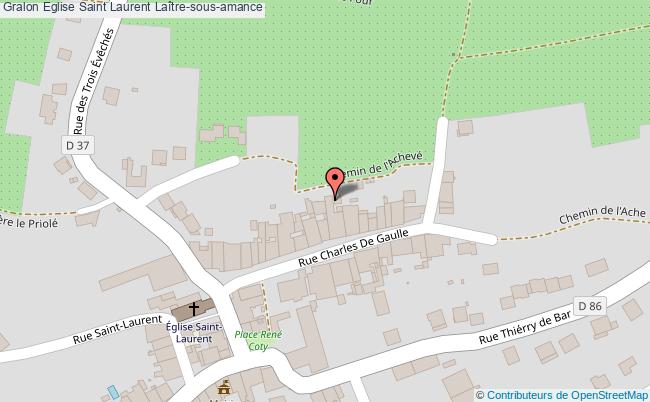plan Eglise Saint Laurent Laître-sous-amance Laître-sous-amance