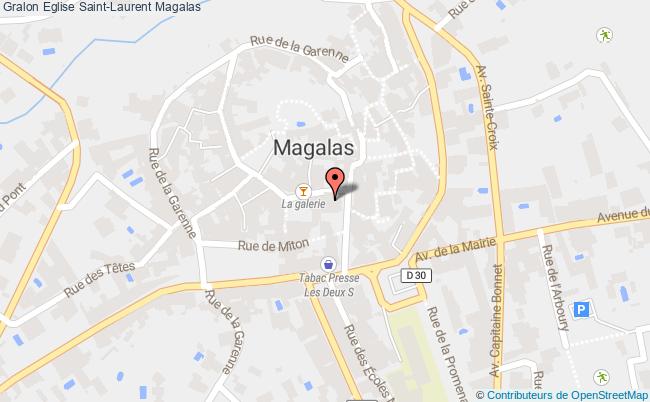 plan Eglise Saint-laurent Magalas Magalas