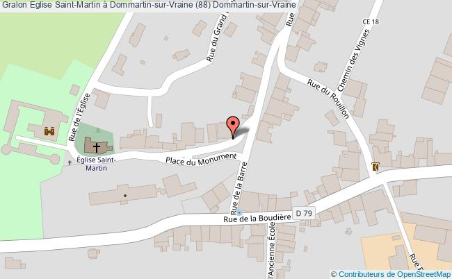 plan Eglise Saint-martin à Dommartin-sur-vraine (88) Dommartin-sur-vraine Dommartin-sur-Vraine