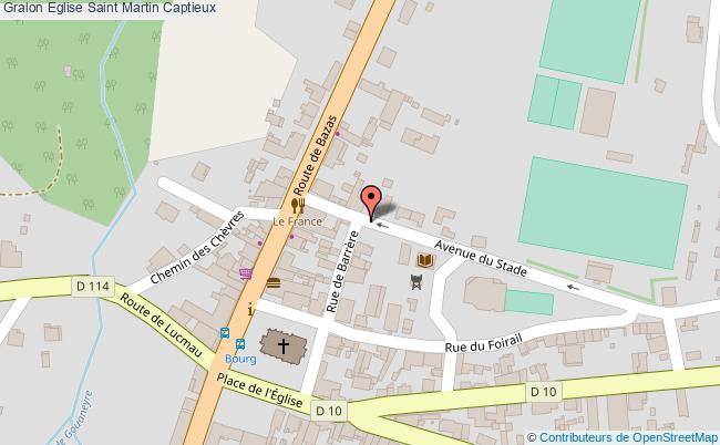 plan Eglise Saint Martin Captieux Captieux