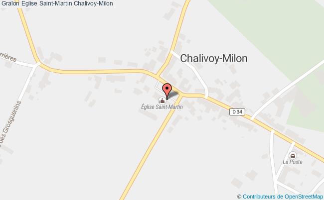 plan Eglise Saint-martin Chalivoy-milon Chalivoy-Milon