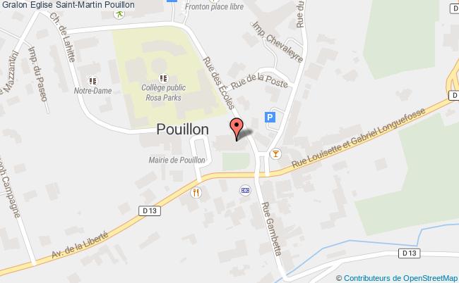 plan Eglise Saint-martin Pouillon Pouillon