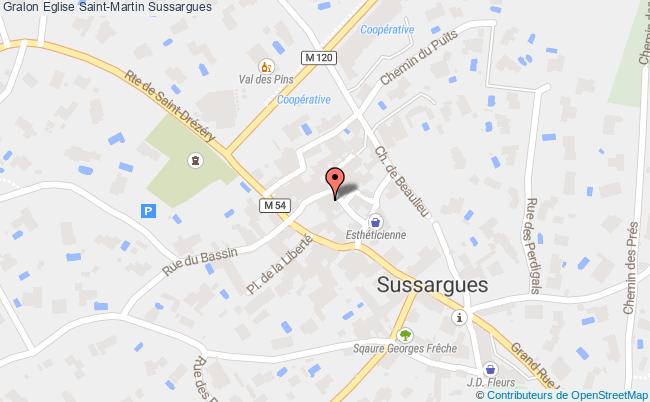 plan Eglise Saint-martin Sussargues Sussargues