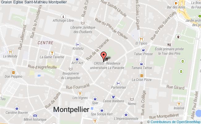 plan Eglise Saint-mathieu Montpellier Montpellier