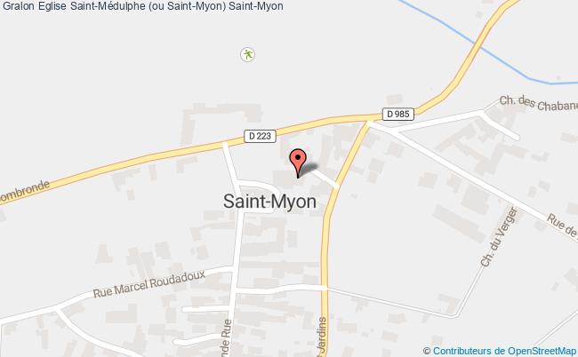 plan Eglise Saint-médulphe (ou Saint-myon) Saint-myon Saint-Myon