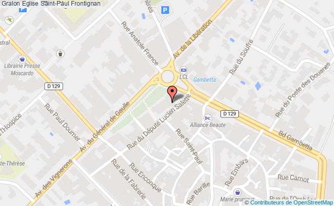 plan Eglise Saint-paul Frontignan Frontignan