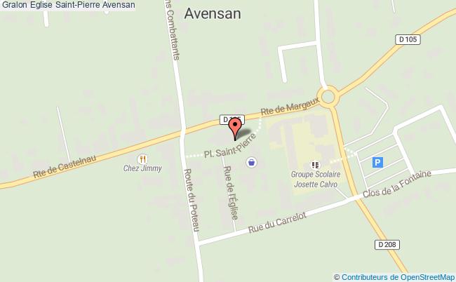 plan Eglise Saint-pierre Avensan Avensan