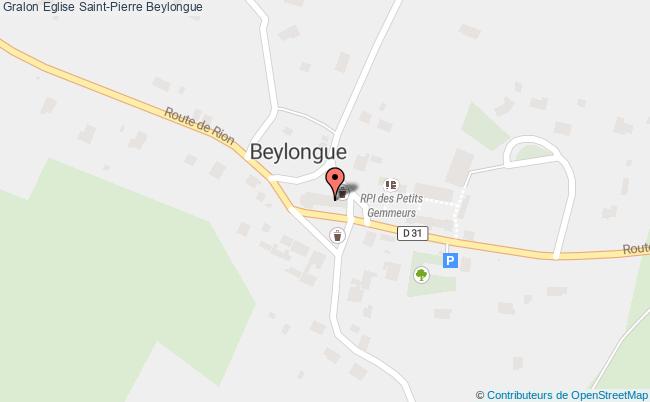 plan Eglise Saint-pierre Beylongue Beylongue