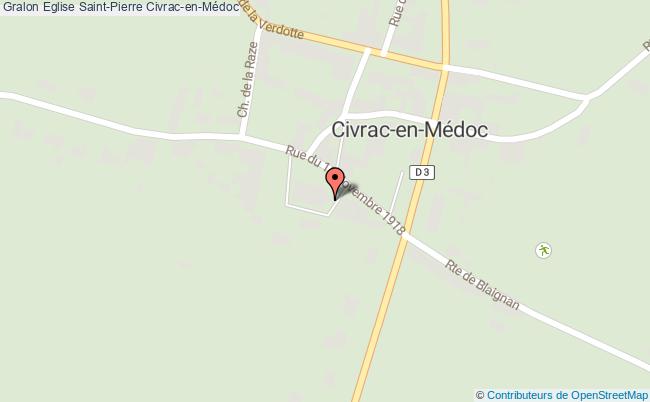 plan Eglise Saint-pierre Civrac-en-médoc Civrac-en-Médoc
