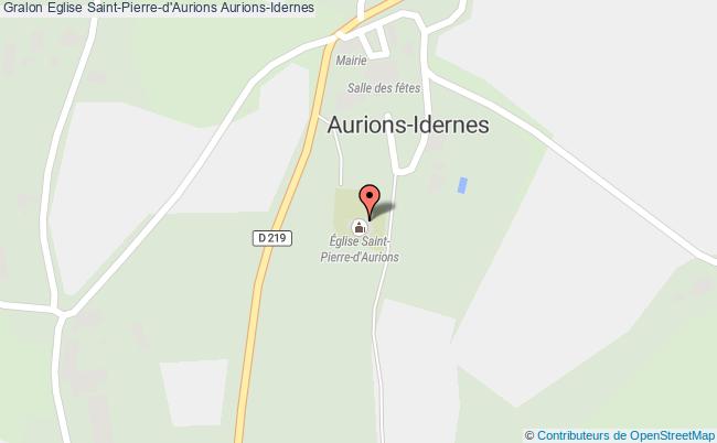 plan Eglise Saint-pierre-d'aurions Aurions-idernes Aurions-Idernes