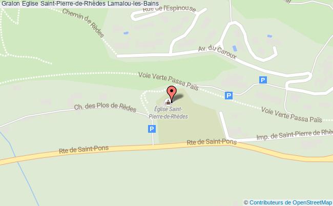 plan Eglise Saint-pierre-de-rhèdes Lamalou-les-bains Lamalou-les-Bains