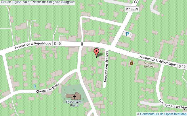 plan Eglise Saint-pierre De Salignac Salignac Salignac