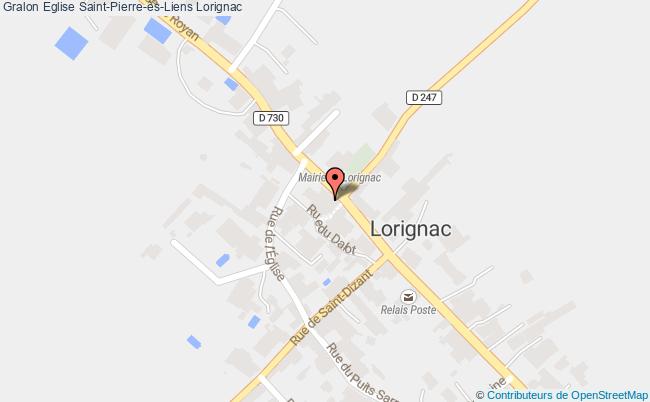 plan Eglise Saint-pierre-ès-liens Lorignac Lorignac