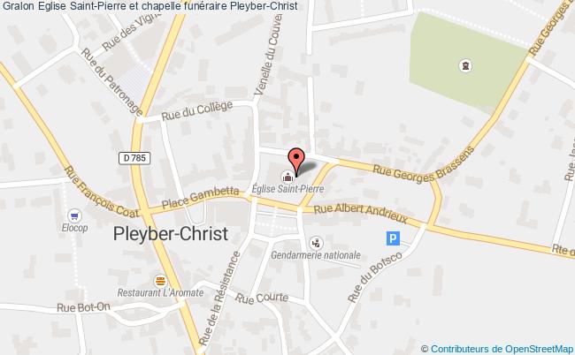 plan Eglise Saint-pierre Et Chapelle Funéraire Pleyber-christ Pleyber-Christ