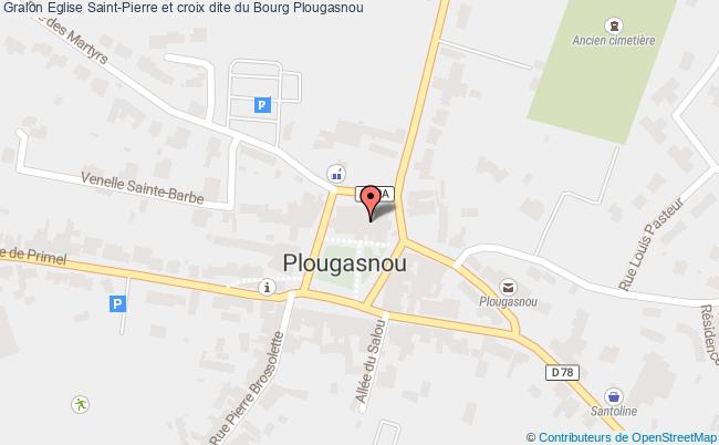 plan Eglise Saint-pierre Et Croix Dite Du Bourg Plougasnou Plougasnou