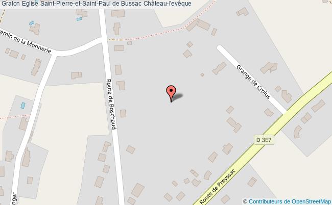 plan Eglise Saint-pierre-et-saint-paul De Bussac Château-l'evêque Château-l'evêque