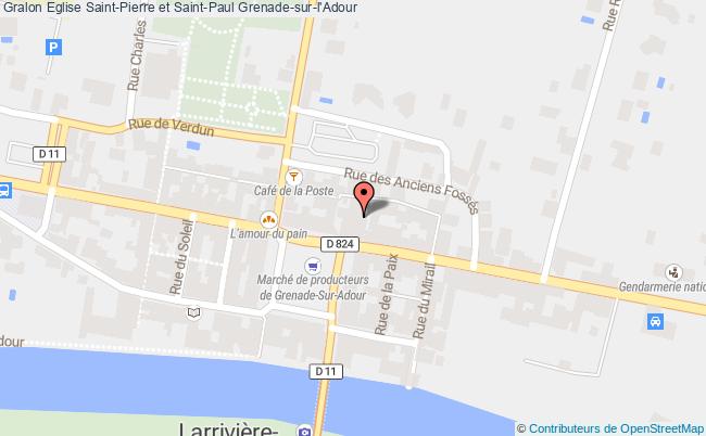 plan Eglise Saint-pierre Et Saint-paul Grenade-sur-l'adour Grenade-sur-l'Adour