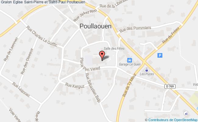 plan Eglise Saint-pierre Et Saint-paul Poullaouen Poullaouen