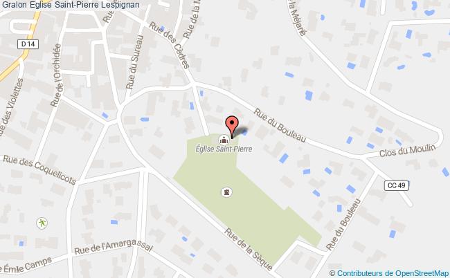 plan Eglise Saint-pierre Lespignan Lespignan