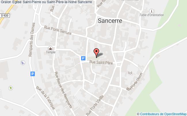 plan Eglise Saint-pierre Ou Saint-père-la-none Sancerre Sancerre