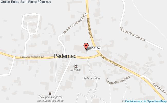 plan Eglise Saint-pierre Pédernec Pédernec