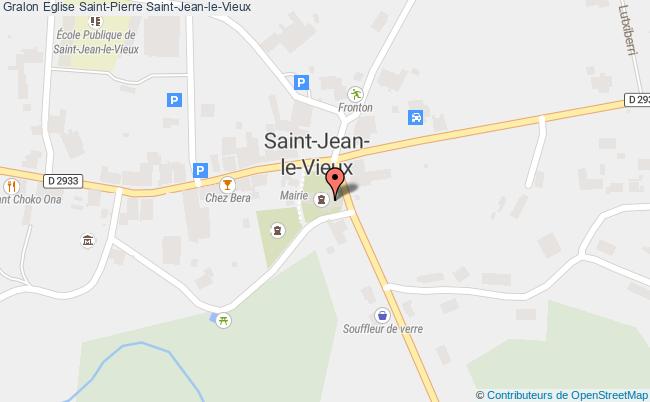 plan Eglise Saint-pierre Saint-jean-le-vieux Saint-Jean-le-Vieux