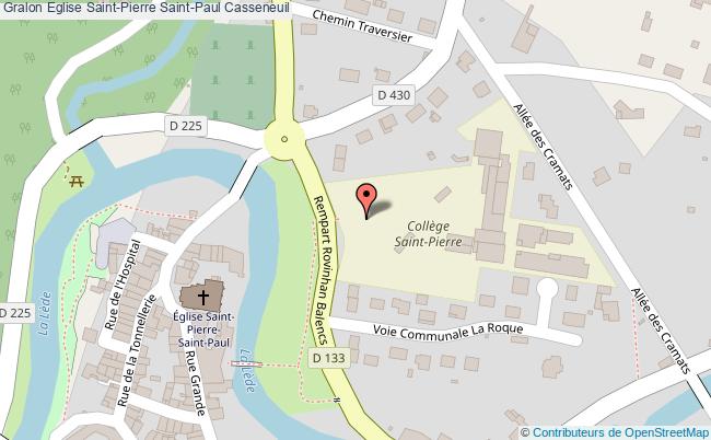 plan Eglise Saint-pierre Saint-paul Casseneuil Casseneuil