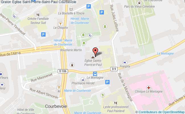 plan Eglise Saint-pierre-saint-paul Courbevoie Courbevoie