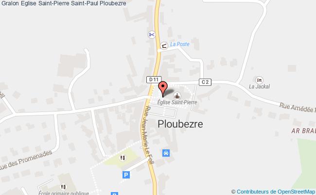 plan Eglise Saint-pierre Saint-paul Ploubezre Ploubezre
