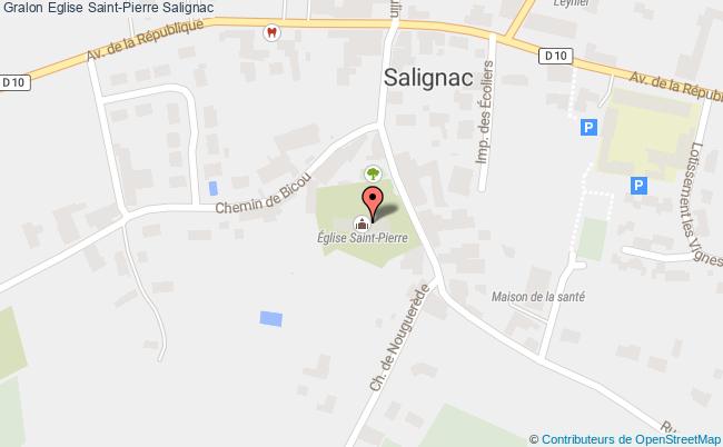plan Eglise Saint-pierre Salignac Salignac