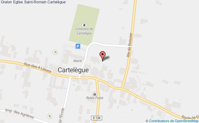 plan Eglise Saint-romain Cartelègue Cartelègue