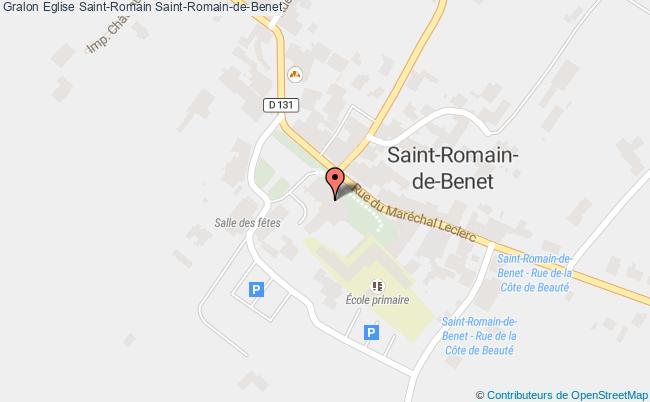 plan Eglise Saint-romain Saint-romain-de-benet Saint-Romain-de-Benet