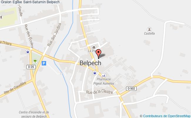 plan Eglise Saint-saturnin Belpech Belpech