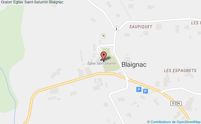 plan Eglise Saint-saturnin Blaignac Blaignac