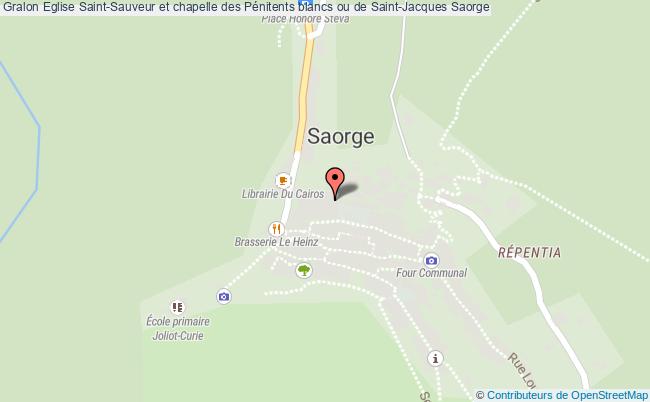plan Eglise Saint-sauveur Et Chapelle Des Pénitents Blancs Ou De Saint-jacques Saorge Saorge