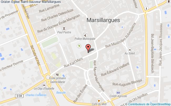 plan Eglise Saint-sauveur Marsillargues Marsillargues