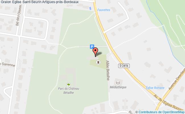 plan Eglise Saint-seurin Artigues-près-bordeaux Artigues-près-Bordeaux