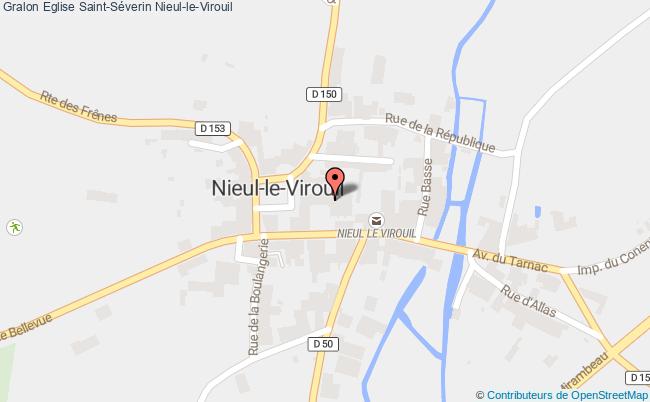 plan Eglise Saint-séverin Nieul-le-virouil Nieul-le-Virouil