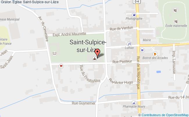 plan Eglise Saint-sulpice-sur-lèze Saint-Sulpice-sur-Lèze